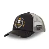 cafe 4 racer - Von Dutch Heritage-Trucker Crew cap skull black/white/yellow - Von Dutch Caps 