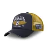 cafe 4 racer - Von Dutch Heritage-Trucker Posádková čiapka lietajúce oko denim/piesok  - Von Dutch Šiltovka 