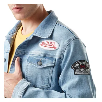 cafe 4 racer - Von Dutch Rifľová bunda modrá - Von Dutch Bundy 