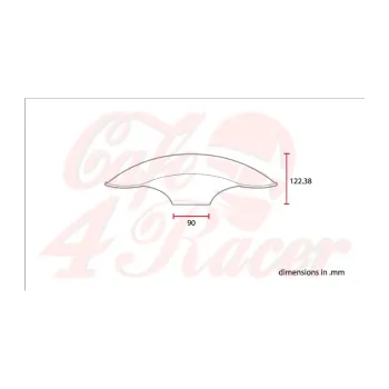 cafe 4 racer - Universal Front Fender ABS No4S - C-RACER Plastic 