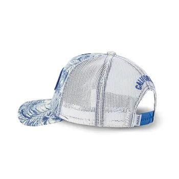 cafe 4 racer - Von Dutch Lifestyle cap imprime plants blue/white - Von Dutch Caps 