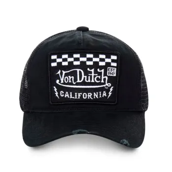 cafe 4 racer - Von Dutch Heritage cap square patch racer/black - Von Dutch Kšiltovky 
