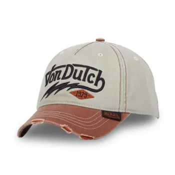 cafe 4 racer - Von Dutch Heritage-Trucker Posádková čiapka lietajúce oko denim/piesok  - Von Dutch Šiltovka 