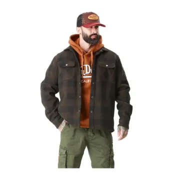 cafe 4 racer - Carhartt Henley s dlhým rukávom black - Carhartt Košile 
