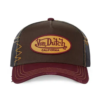 cafe 4 racer - Von Dutch logo cap black/burgundy - Von Dutch Caps 