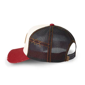 cafe 4 racer - Von Dutch čiapka s logom šedá/červená - Von Dutch Šiltovka 