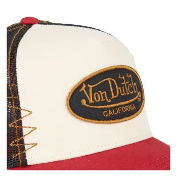 cafe 4 racer - Von Dutch logo cap grey/red - Von Dutch Caps 