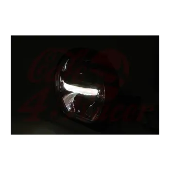 cafe 4 racer - KOSO LED světlomet THUNDERBOLT s parkovacím světlem, černý - Koso Přední světla s bočním uchycením 4054783254392