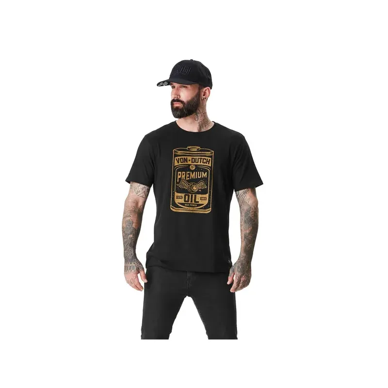 cafe 4 racer - Von Dutch Oil Noir tričko - Von Dutch Tričká 