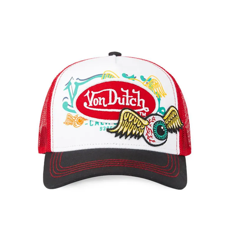 cafe 4 racer - Von Dutch Lifestyle šiltovka lietajúce oko červená - Von Dutch Šiltovka 