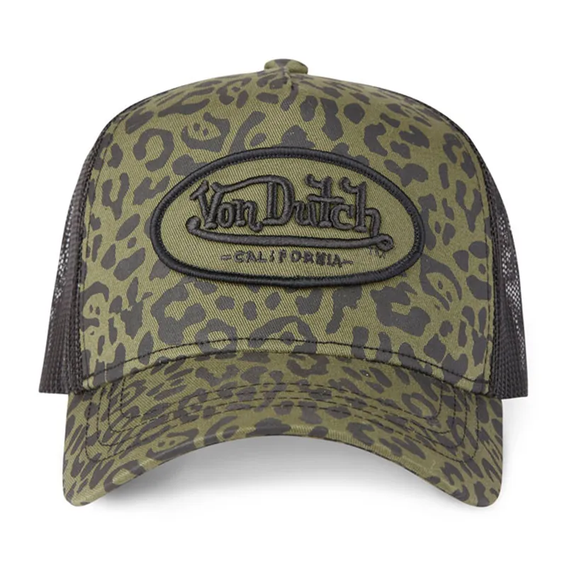 cafe 4 racer - Von Dutch Leopard kšiltovka khaki - Von Dutch Šiltovka 