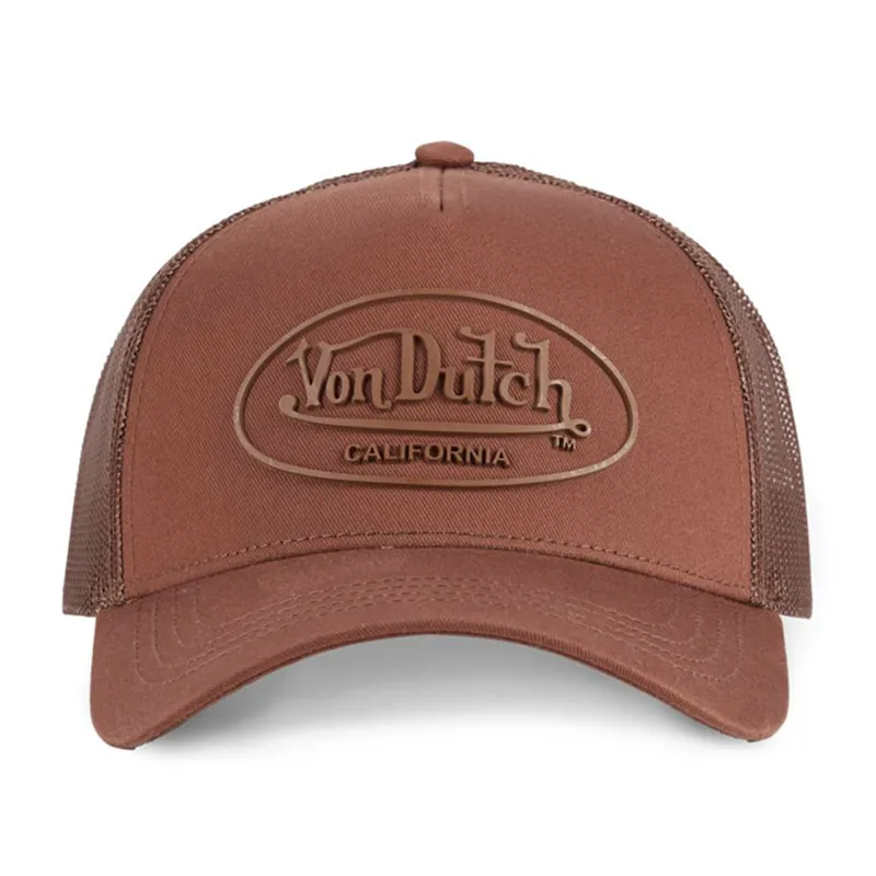 cafe 4 racer - Von Dutch Logo Rubber cap brown - Von Dutch Caps 