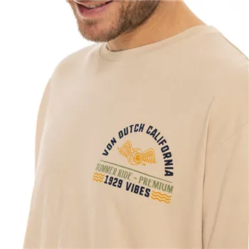 Von Dutch Vibes tričko béžové