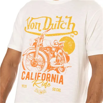cafe 4 racer - Von Dutch Siera t-shirt ecru - Von Dutch T-Shirts 