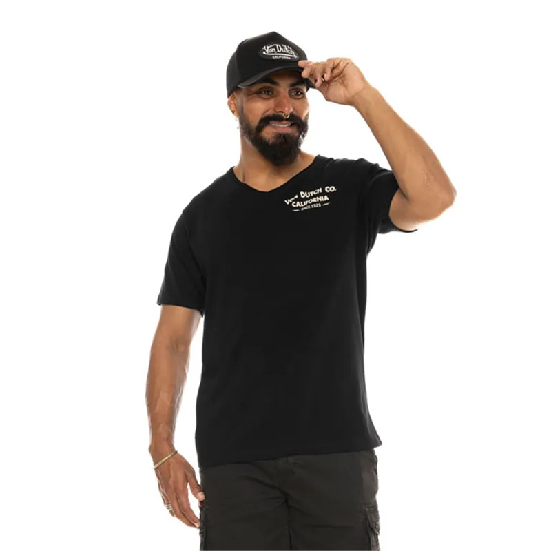 cafe 4 racer - Von Dutch Mark tričko čierne - Von Dutch Tričká 