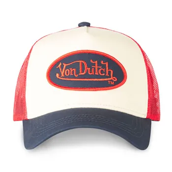 cafe 4 racer - Von Dutch Classic5 Logo čepice oranžová/šedá - Von Dutch Šiltovka 