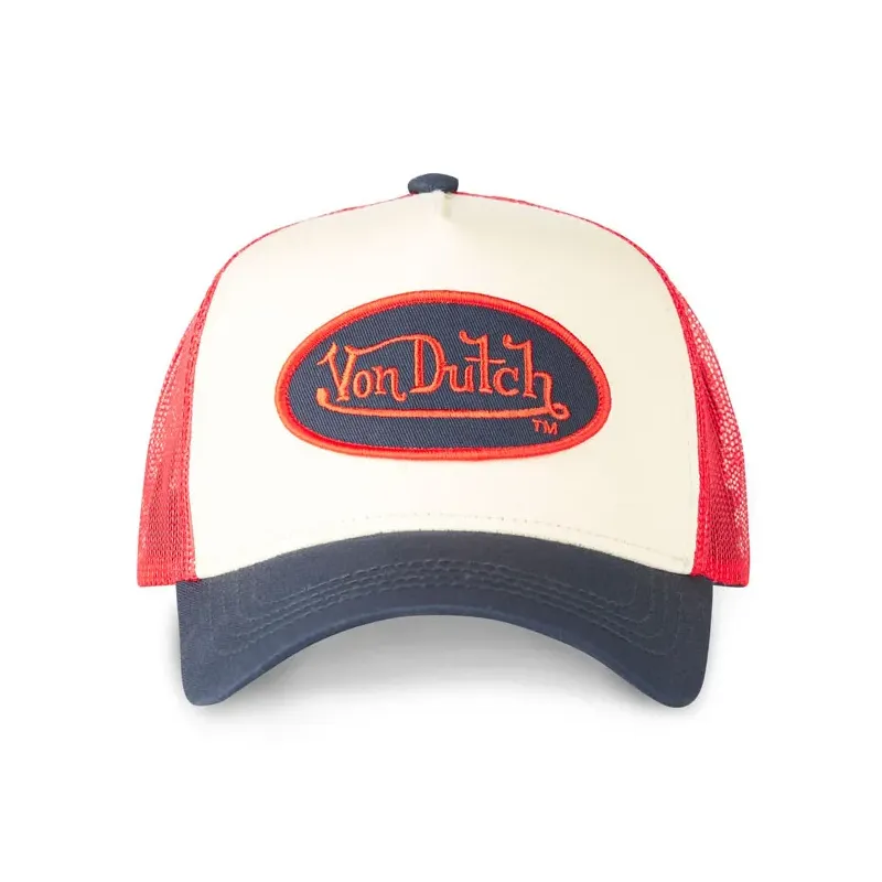 cafe 4 racer - Von Dutch Classic5 Logo čepice oranžová/šedá - Von Dutch Šiltovka 