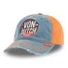 cafe 4 racer - Von Dutch Retro Trend 02 cap denim/orange - Von Dutch Caps 