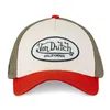 cafe 4 racer - Von Dutch Terry čiapka červená/khaki - Von Dutch Šiltovka 