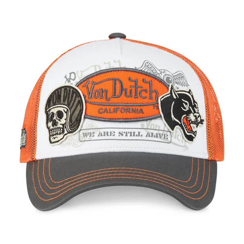 cafe 4 racer - Von Dutch Patches 06 cap orange/brown - Von Dutch Caps 