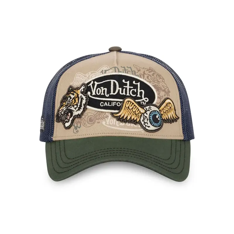 cafe 4 racer - Von Dutch Patches 07 cap olive/navy - Von Dutch Caps 