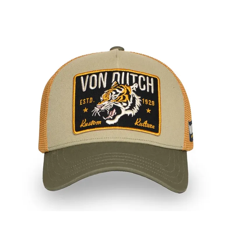 cafe 4 racer - Von Dutch Wild Tiger kšiltovka khaki - Von Dutch Kšiltovky 