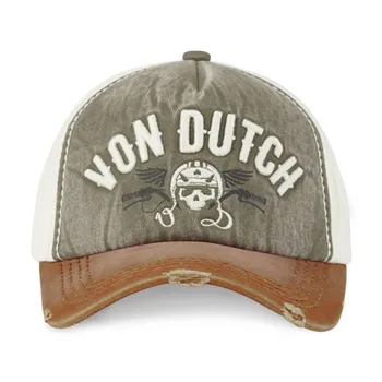 cafe 4 racer - Von Dutch Xavier Skull cap grey - Von Dutch Caps 