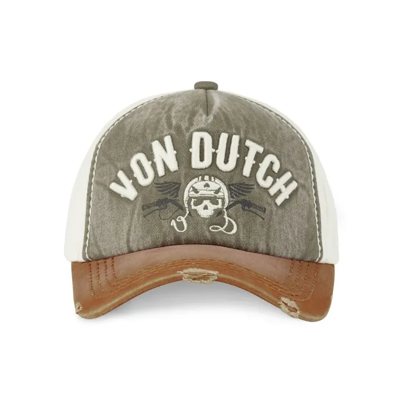 cafe 4 racer - Von Dutch Xavier Skull cap grey - Von Dutch Caps 