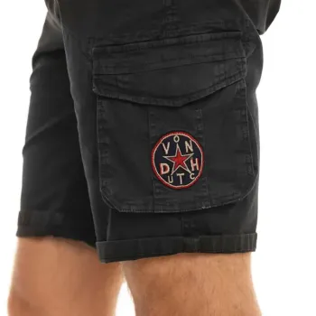 cafe 4 racer - Von Dutch Píst Cargo šortky černé - Von Dutch Kraťasy 