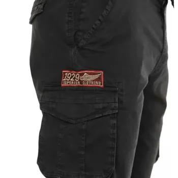 cafe 4 racer - Von Dutch Píst Cargo šortky černé - Von Dutch Kraťasy 