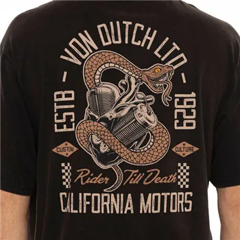 cafe 4 racer - Von Dutch Heart tričko černé - Von Dutch Trička 