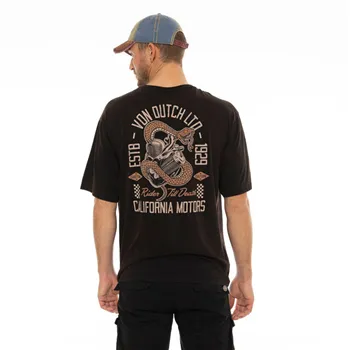 cafe 4 racer - Von Dutch Heart tričko černé - Von Dutch Trička 