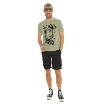 cafe 4 racer - Von Dutch Socal tričko olivové - Von Dutch Trička 