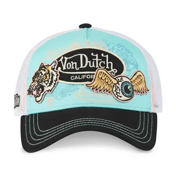 cafe 4 racer - Von Dutch nášivky 08 modrá kšiltovka - Von Dutch Šiltovka 