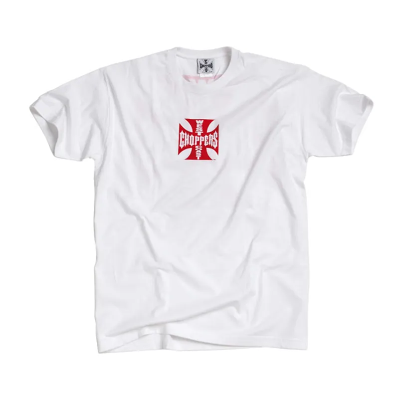 cafe 4 racer - WCC OG Classic t-shirt white/red - WEST COAST CHOPPERS T-Shirts 