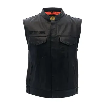 cafe 4 racer - 13 1/2 Rain Splitter denim vest black - 13 1/2 Company Vests 