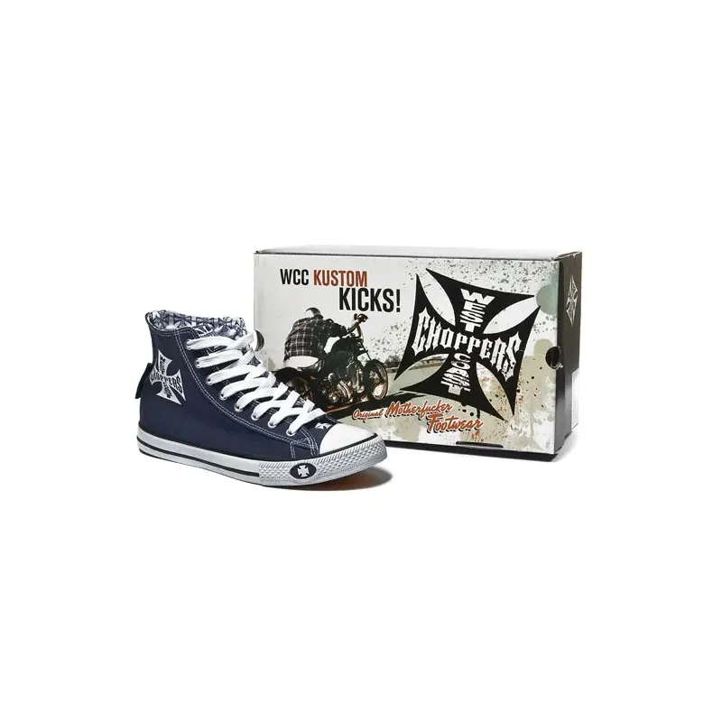 cafe 4 racer - Topánky WCC Warrior hi-tops navy - WEST COAST CHOPPERS Topánky 