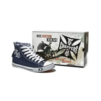 cafe 4 racer - Topánky WCC Warrior hi-tops navy - WEST COAST CHOPPERS Topánky 