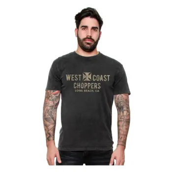 cafe 4 racer - Loser Machine Fence line t-shirt navy - Loser Machine Company T-Shirts 