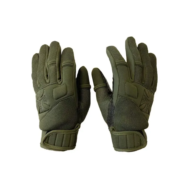 cafe 4 racer - WCC Statement Neoprene gloves olive green - WEST COAST CHOPPERS Gloves 