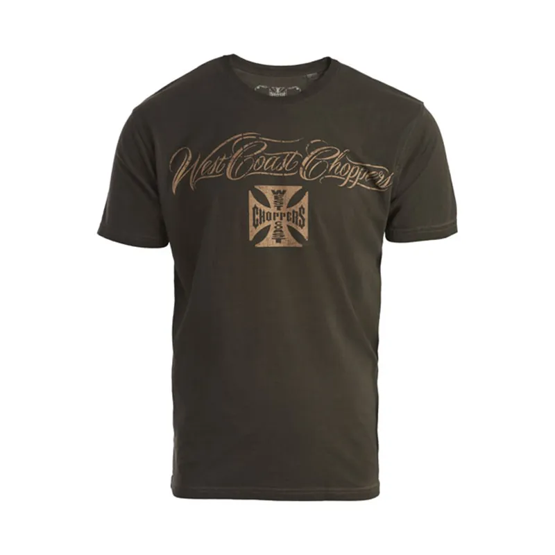 cafe 4 racer - WCC Eagle Crest T-shirt oil dye anthracite - WEST COAST CHOPPERS T-Shirts 