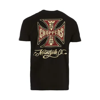 cafe 4 racer - WCC Eagle Crest T-shirt oil dye anthracite - WEST COAST CHOPPERS T-Shirts 