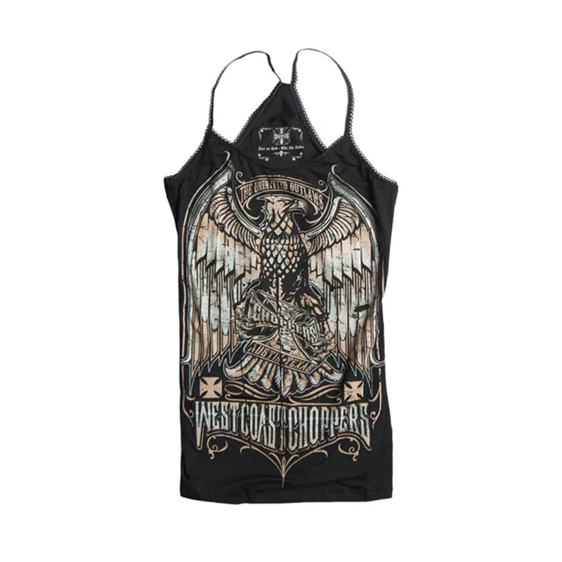 cafe 4 racer - WCC Eagle Crest Praga top čierna - WEST COAST CHOPPERS Top 