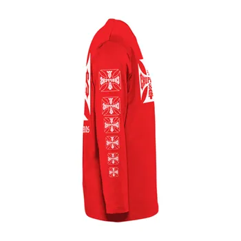 cafe 4 racer - WCC OG logo ATX longsleeve red - WEST COAST CHOPPERS Shirts 