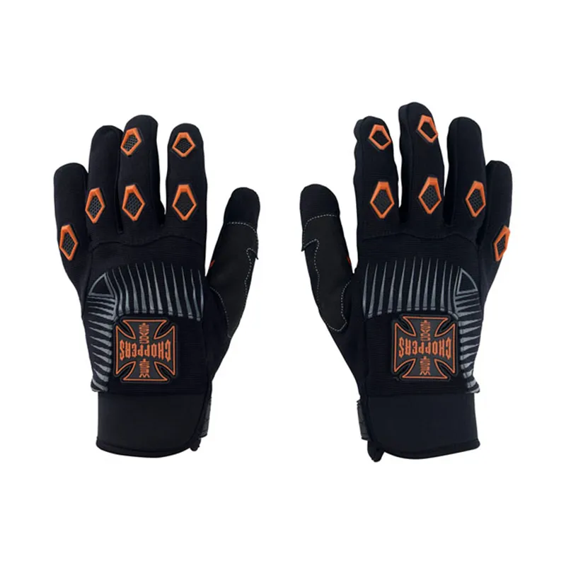 cafe 4 racer - WCC Por Vida gloves black/orange - WEST COAST CHOPPERS Gloves 