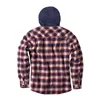 cafe 4 racer - Flanelová bunda WCC s podšívkou Sherpa navy/red - WEST COAST CHOPPERS Bundy 