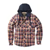 cafe 4 racer - WCC Sherpa lined flannel jacket brown/orange - WEST COAST CHOPPERS Jackets 