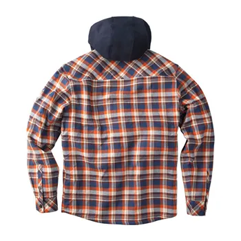 cafe 4 racer - WCC Sherpa lined flannel jacket brown/orange - WEST COAST CHOPPERS Jackets 