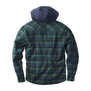 cafe 4 racer - WCC Sherpa lined flannel jacket blue/green - WEST COAST CHOPPERS Jackets 