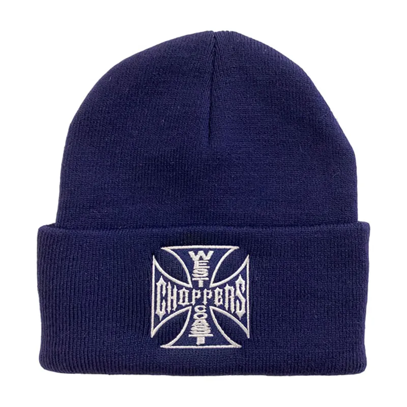 cafe 4 racer - WCC OG roll-up beanie navy - WEST COAST CHOPPERS Beanies 